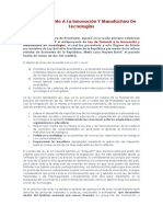 Ley de Fomento A La Innovacion y Manufactura de Tecnologias - An