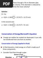 2 Fluid Conservation of Energy Bernoulli's Equation 2020 21