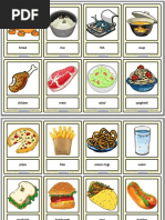 Food and Drinks Vocabulary Esl Printable Learning Cards For Kids