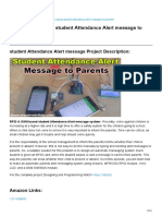 RFID GSM Based Student Attendance Alert Message To Parents