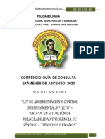 2023 Ley 1178 - Grupos Vulnerables y Violencia de Genero - DDHH - Sof 2do. A Sof 1ro.