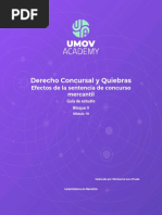 GUIA 2 LD37 Concursos Mercantiles y Quiebra Bloque II Efectos de La Sentencia de Concurso Mercantil