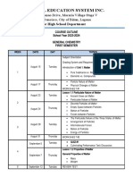 1ST Sem - Course Outline - General Chemistry - Edited