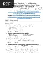 Chemistry For Today General Organic and Biochemistry Hybrid Edition 8th Edition Seager Test Bank 1