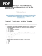 Chemistry in Context 6th Edition American Chemical Society ACS Test Bank 1