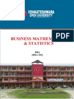 BBA-201-Business Mathematics & Statistics