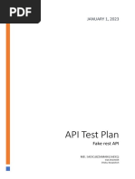 APi Test Plan