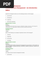 Human Resource Management Q & A - Sem II