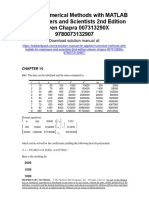 Applied Numerical Methods With MATLAB For Engineers and Scientists 2nd Edition Steven Chapra Solutions Manual Download