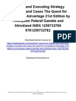 Crafting and Executing Strategy The Quest For Competitive Advantage Concepts 21st Edition Thompson Test Bank 1