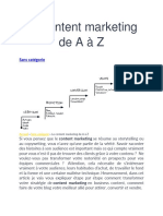 Le Content Marketing de A À Z