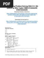 Engineering Problem Solving With C++ 4th Edition Etter Solutions Manual 1