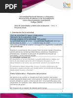 Guía de Actividades y Rúbrica de Evaluación - Paso 4 - Proyecto Final