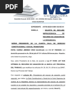 Solicito Se Declare Improcedente de Recurso de Casación