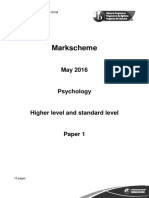 Psychology Paper 1 TZ1 HLSL Markscheme