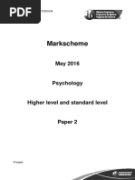 Psychology Paper 2 HL Markscheme