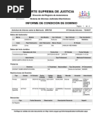 Corte Suprema de Justicia: Informe de Condición de Dominio