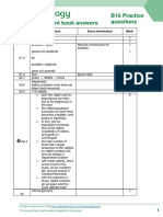 AQA Biology GCSE Combined B16 Practice Answers