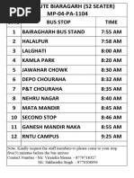 New Bus Route