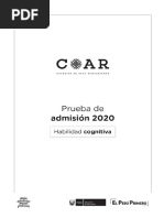 2020 COAR Habilidad Cognitiva Prueba A