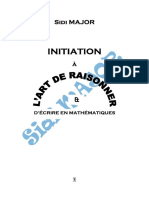 Initiation À L'art de Raisonner Et D'écrire en Mathématiques