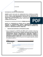 Alerta Corrupcion Proceso de Interventoria Timbio Cauca