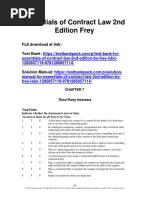 Essentials of Contract Law 2nd Edition Frey Test Bank Download