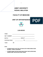 Orthopaedics Year 5 Log Book