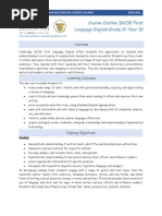 Grade 9 English Language Syllabus Overview 2020-2021