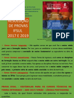 RESOLUÇÃO DE PROVAS Do IFSUL, Anos de 2017 E 2019