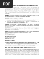 Acta de Xxii Sesión Extraordinaria Del Concejo Municipal