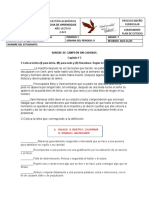 Evaluación Cáp. 3 Sangre de Campeón