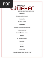 Tarea I. El Metodo Cientifico