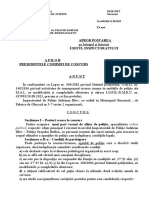 Anunt Concurs TCO SPECIALITATEA ORDINE PUBLICA de Postat