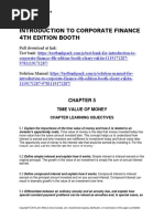 Introduction To Corporate Finance 4th Edition Booth Test Bank Download