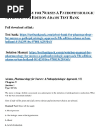 Pharmacology For Nurses A Pathophysiologic Approach 5th Edition Adams Test Bank 1