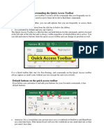 Understanding The Quick Access Toolbar