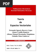 Teoría de Espacios Vectoriales: Publicaciones Electrónicas Sociedad Matemática Mexicana