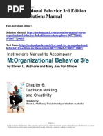 M Organizational Behavior 3rd Edition McShane Solutions Manual Download