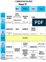 Horario de Clases Turno Mañana 2023