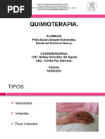 Tipos de Quimioterapia