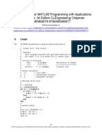 MATLAB Programming With Applications For Engineers 1st Edition Chapman Solutions Manual Download