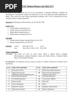 First Course Handout - PHY315A - 2022-23