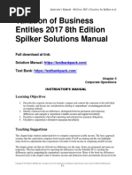 Taxation of Business Entities 2017 8th Edition Spilker Solutions Manual 1