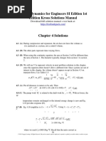 Thermodynamics For Engineers SI Edition 1st Edition Kroos Solutions Manual 1