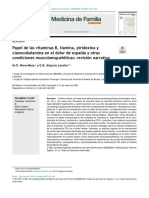 Papel de Las Vitaminas B, Tiamina, Piridoxina y Cianocobalamina en El Dolor de Espalda y Otras Condiciones Musculoesqueléticas: Revisión Narrativa