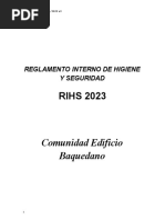 REGLAMENTO INTERNO HIGIENE Y SEGURIDAD RIHS 2023 Max10 Trabajadores