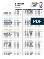 2023-24 OKC Thunder Schedule