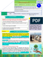 Ficha 1 de Trabajo El Derecho Al Agua. 13 de Agosto