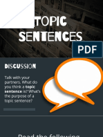 Topic Sentences